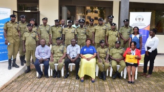 A cross-section of senior police officers and a team of UHRC and OHCHR facilitators at the training in Lira City.