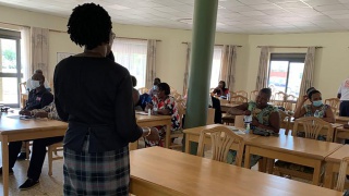 UHRC Sarah Mwandabi at a three days training session of journalists in Soroti District