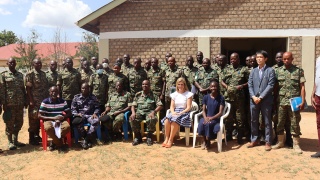 UPDF solders in Kotido with Ms Grace Pelly, the Deputy Country Representative OHCHR at the training in Kotido