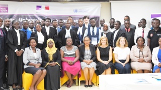 A cross-section of participants at the Inter-University moot-court competition held on 11 October 2022 at Africana Hotel
