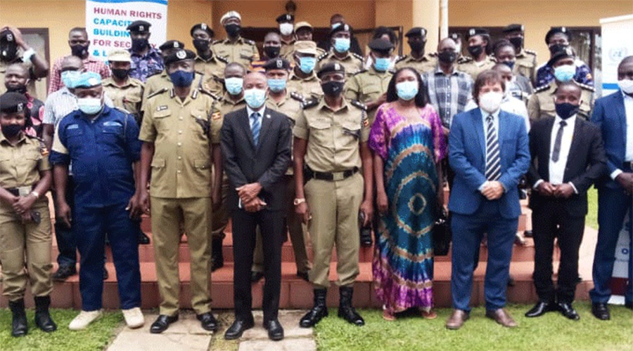 OHCHR, the UPF, and the UHRC conclude a set of capacity-building training in human rights for senior police officers in the Rwenzori sub-region