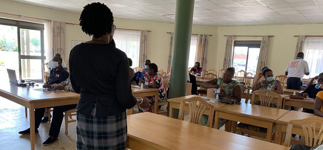 UHRC Sarah Mwandabi at a three days training session of journalists in Soroti District