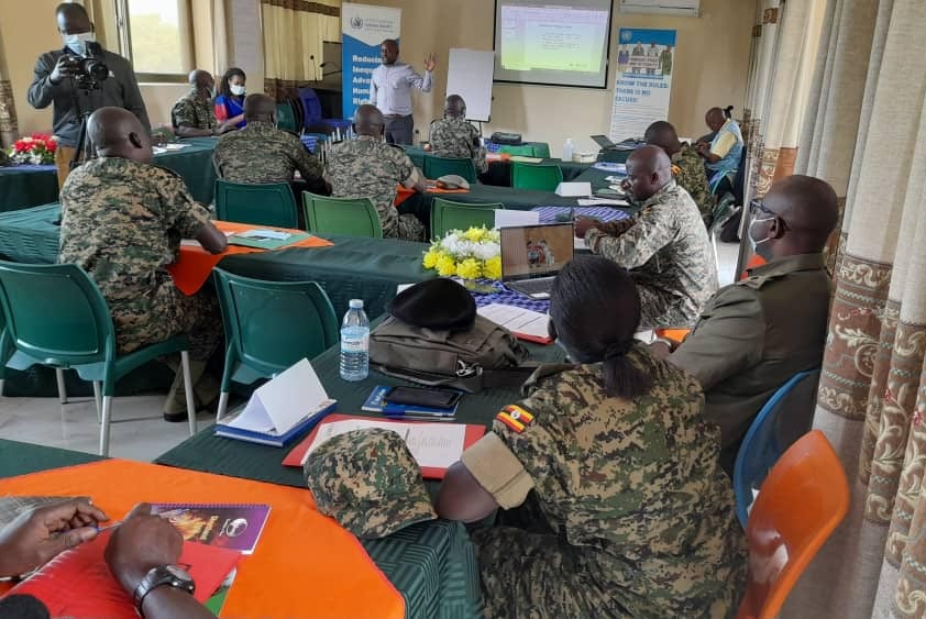 A cross-section of UPDF soldiers in the training of trainers